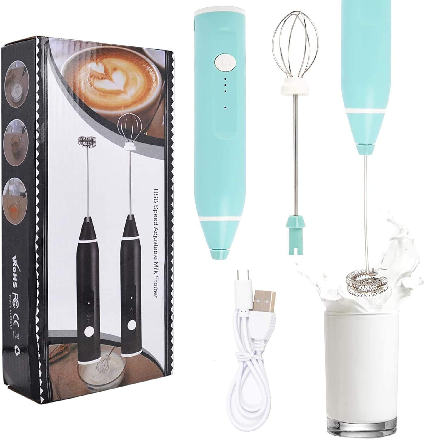 Imported Coffee moka foamer maker with grinder and electric milk frother handheld milk foamer mini coffee/milk frother