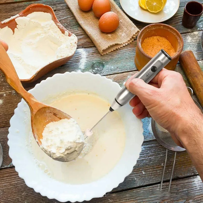 Imported Coffee moka foamer maker with grinder and electric milk frother handheld milk foamer mini coffee/milk frother