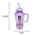 1300ml Plastic Bottle Cute Large Capacity Big Belly Cup with Straw and Tea Filter