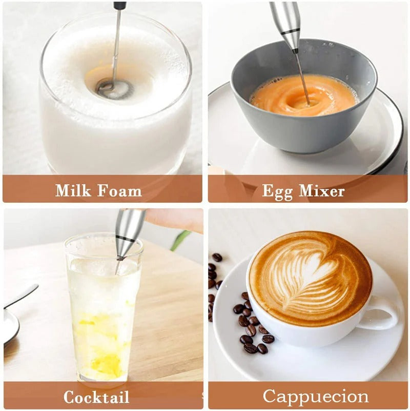 Imported Coffee moka foamer maker with grinder and electric milk frother handheld milk foamer mini coffee/milk frother